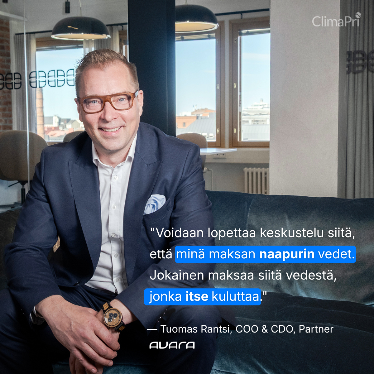 Avara vähensi vedenkulutusta 20 %